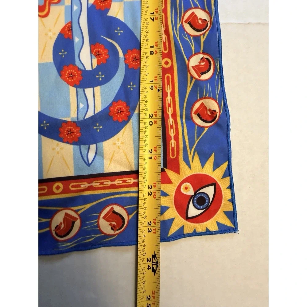 Tired City Vietnam Bandana Silk Scarf By Phạm Quang Phúc Orange Cat Cards Square
